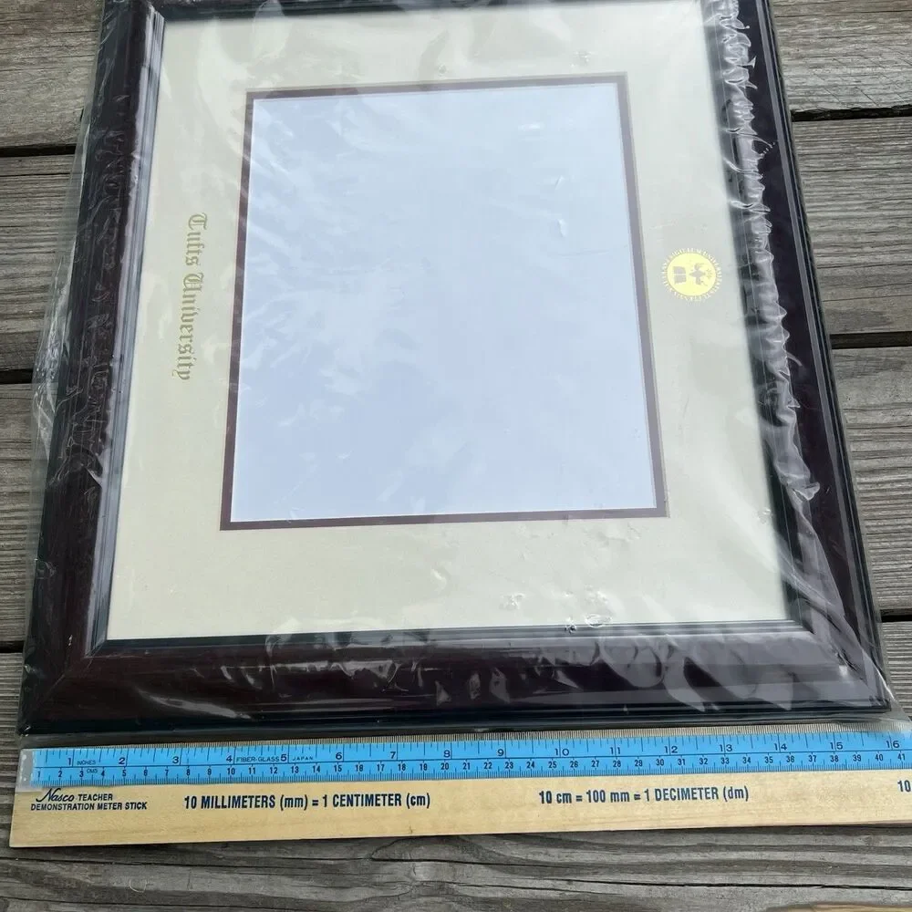 Tufts University Black Cherry Diploma Frame Cream